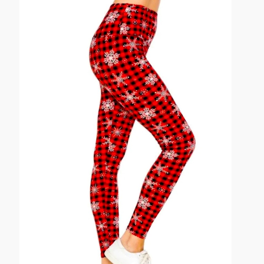 Snowflake Leggings.  High Waist.
